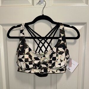 Victoria's Secret Black and White Geometric Bra